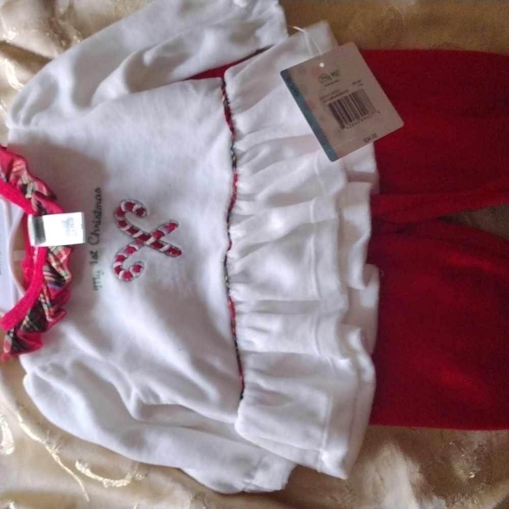 My 1st Christmas 2pc outfit baby girl